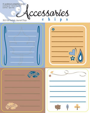 Arctic Frog - Fall Fashion Journal Chips (sold in 3's)